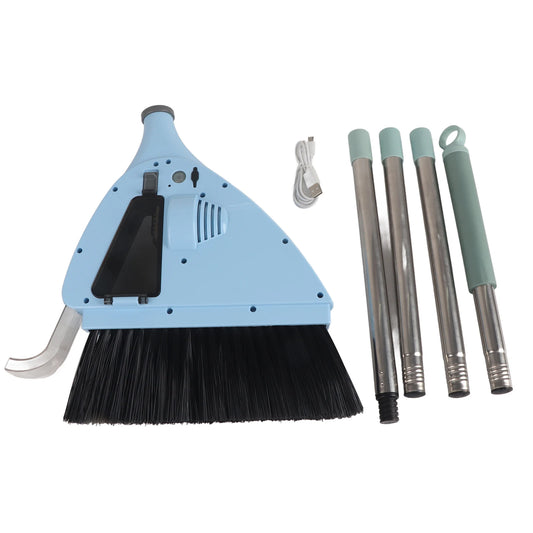 2-in-1 Cordless Vacuum Broom – Lightweight USB Rechargeable Floor Sweeper for Hard Floors & Carpets