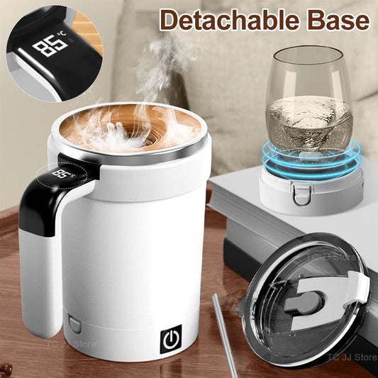Rechargeable Self-Stirring Mug – Magnetic Coffee Mixer Cup 400ml (UK)