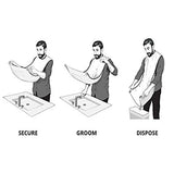 Beard Catcher Apron Bib for Men – No-Mess Shaving Cape with Suction Cups (UK Bestseller!)