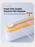 Magnetic Cling Film Dispenser with Slide Cutter – Compact, No-Tangle Wrap Organizer