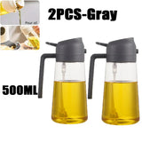 2-in-1 Kitchen Spray Oil Dispenser (500ml) – Refillable Oil Sprayer for Air Fryer, Salad, Grilling & Roasting