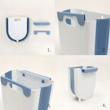 S/L Folding Hanging Trash Can – Wall Mounted, No-Drill Kitchen & Bathroom Bin (3L/5L)