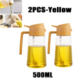 2-in-1 Kitchen Spray Oil Dispenser (500ml) – Refillable Oil Sprayer for Air Fryer, Salad, Grilling & Roasting