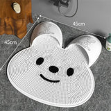 Rabbit Silicone Foot Scrubber – Non-Slip Exfoliating Shower Massage Mat (30/45CM)