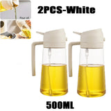 2-in-1 Kitchen Spray Oil Dispenser (500ml) – Refillable Oil Sprayer for Air Fryer, Salad, Grilling & Roasting