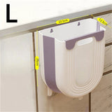 S/L Folding Hanging Trash Can – Wall Mounted, No-Drill Kitchen & Bathroom Bin (3L/5L)