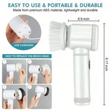 Cordless Electric Rotary Scrubber – 5-in-1 Rechargeable Cleaning Tool