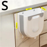 S/L Folding Hanging Trash Can – Wall Mounted, No-Drill Kitchen & Bathroom Bin (3L/5L)
