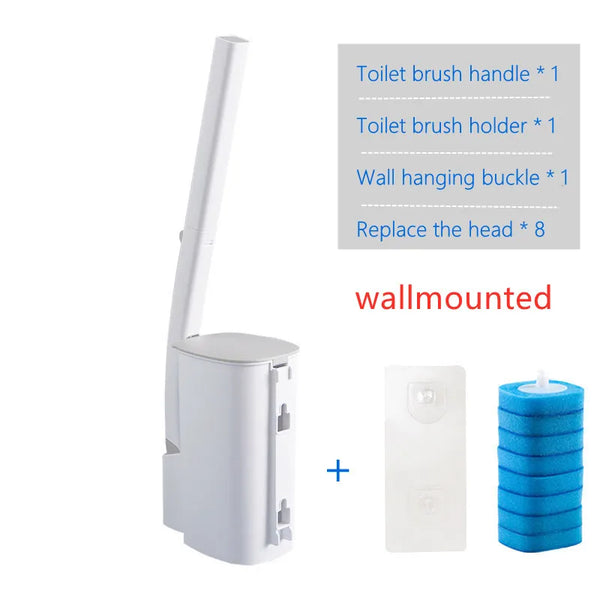 Disposable Toilet Brush – Long Handle & Replaceable Heads
