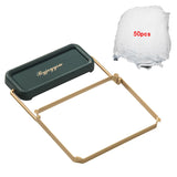 Foldable Kitchen Sink Filter Rack with Disposable Mesh Bags – No-Drill Triangle Drain Basket