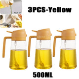 2-in-1 Kitchen Spray Oil Dispenser (500ml) – Refillable Oil Sprayer for Air Fryer, Salad, Grilling & Roasting
