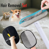 Pet Hair Removal Gloves & Brush Set – Reusable Static Fur Remover for Sofa, Carpet & Clothes (UK Edition)