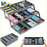 3-Tier Folding Drawer Organiser – Expandable Storage for Jewellery, Makeup & Sundries (UK)