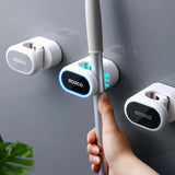 Wall Mounted Mop & Broom Rack Holder – No-Drill Suction Organizer for Bathrooms & Kitchens (UK)
