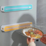 Magnetic Cling Film Dispenser with Slide Cutter – Compact, No-Tangle Wrap Organizer