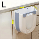 S/L Folding Hanging Trash Can – Wall Mounted, No-Drill Kitchen & Bathroom Bin (3L/5L)