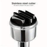 Manual Garlic Chopper – 3-in-1 Stainless Steel Handheld Crusher & Slicer Tool for Kitchen