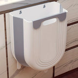 S/L Folding Hanging Trash Can – Wall Mounted, No-Drill Kitchen & Bathroom Bin (3L/5L)