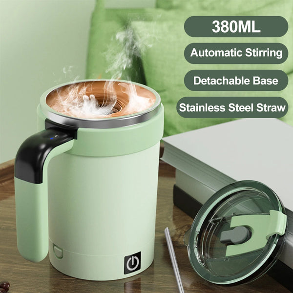 Rechargeable Self-Stirring Mug – Magnetic Coffee Mixer Cup 400ml (UK)
