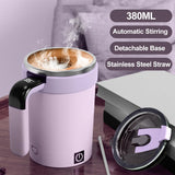 Rechargeable Self-Stirring Mug – Magnetic Coffee Mixer Cup 400ml (UK)