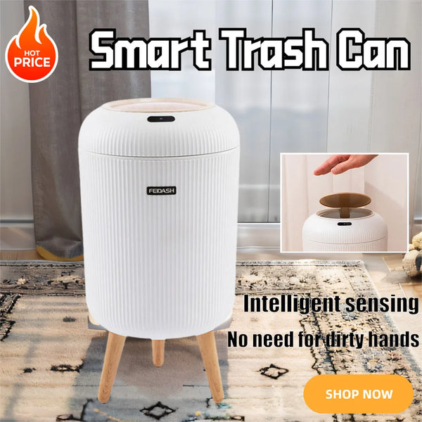 Automatic Smart Trash Can – Motion Sensor Touchless Bin for Kitchen & Bathroom (8L, Waterproof, Odour-Sealed, UK)