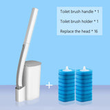 Disposable Toilet Brush – Long Handle & Replaceable Heads