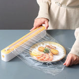 Magnetic Cling Film Dispenser with Slide Cutter – Compact, No-Tangle Wrap Organizer