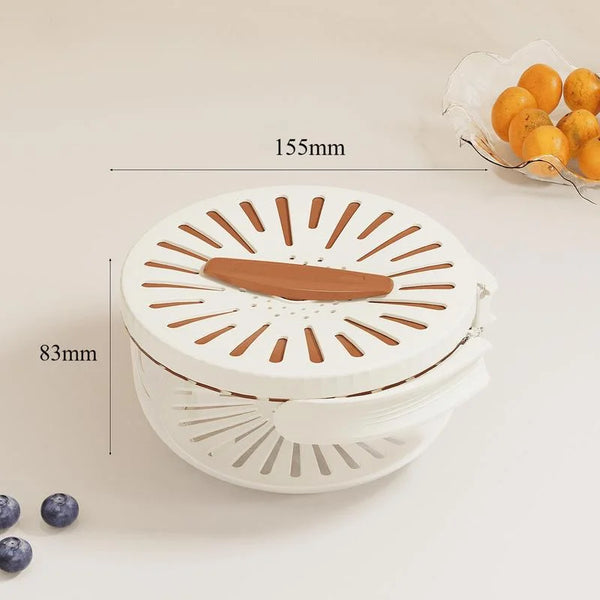 Foldable Veggie Basket – 3-in-1 Kitchen Strainer & Storage | UK Best-Seller