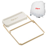 Foldable Kitchen Sink Filter Rack with Disposable Mesh Bags – No-Drill Triangle Drain Basket