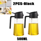 2-in-1 Kitchen Spray Oil Dispenser (500ml) – Refillable Oil Sprayer for Air Fryer, Salad, Grilling & Roasting