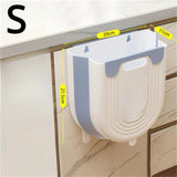 S/L Folding Hanging Trash Can – Wall Mounted, No-Drill Kitchen & Bathroom Bin (3L/5L)