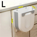 S/L Folding Hanging Trash Can – Wall Mounted, No-Drill Kitchen & Bathroom Bin (3L/5L)