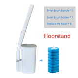 Disposable Toilet Brush – Long Handle & Replaceable Heads
