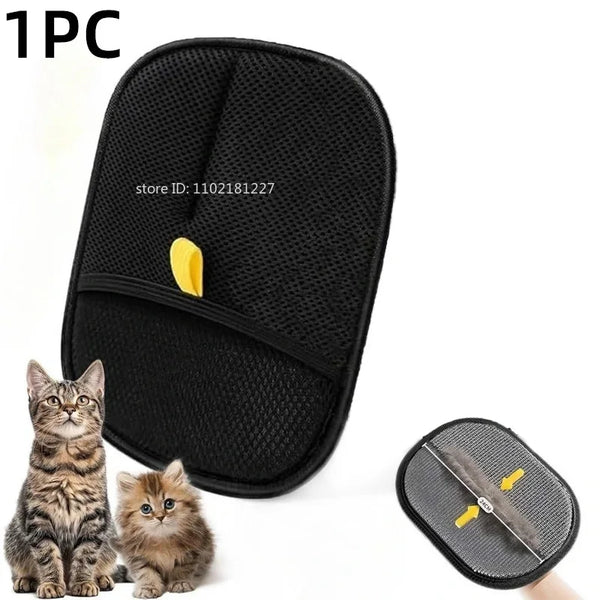 Pet Hair Removal Gloves & Brush Set – Reusable Static Fur Remover for Sofa, Carpet & Clothes (UK Edition)