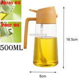 2-in-1 Kitchen Spray Oil Dispenser (500ml) – Refillable Oil Sprayer for Air Fryer, Salad, Grilling & Roasting